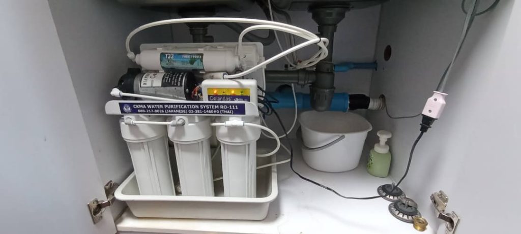 LINE SUKHUMVIT 71在住のJUN様宅でのCKMA浄水器設置後の写真